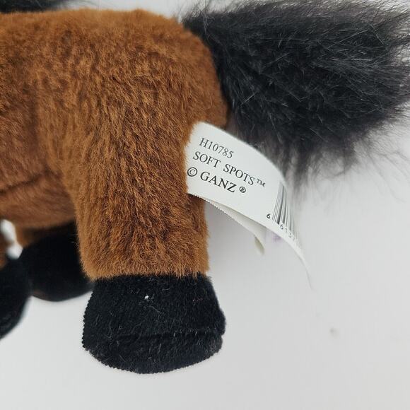 2 Ganz Webkinz Clydesdale Horse 8in and Soft Spot 5 in Pony Brown White 3 horses - Picture 11 of 15